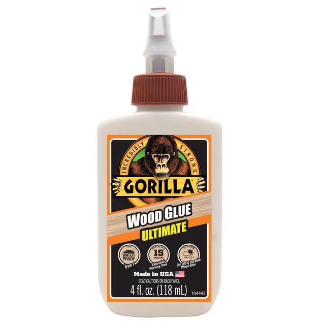 Alt view image 6 of 6 - Gorilla 4oz Ultimate Waterproof Wood Glue, 1-Pack