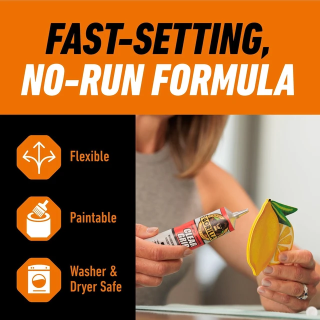 Alt view image 4 of 6 - Gorilla Clear Grip Contact Adhesive