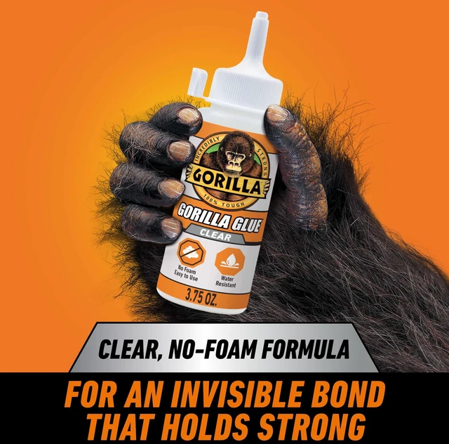 Alt view image 5 of 5 - Gorilla Clear Glue 3.75oz - Incredibly Strong, Water Resistant, Fast Drying