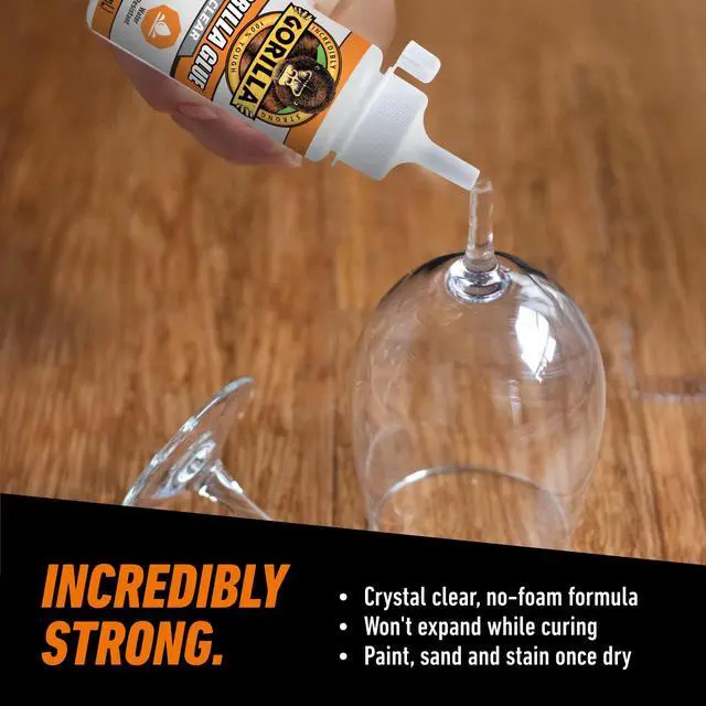 Alt view image 3 of 5 - Gorilla Clear Glue 3.75oz - Incredibly Strong, Water Resistant, Fast Drying