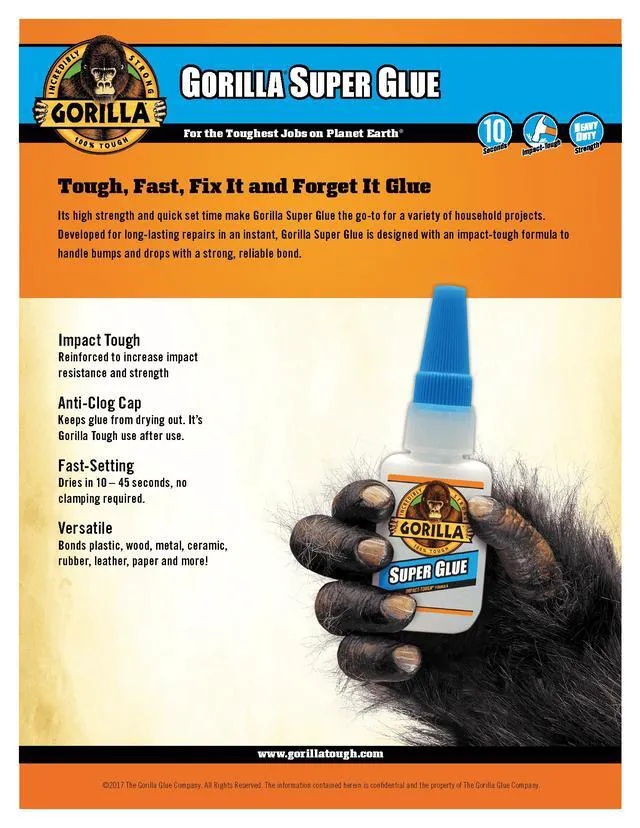 Alt view image 4 of 5 - Gorilla Clear Super Glue 15Gram Bottle