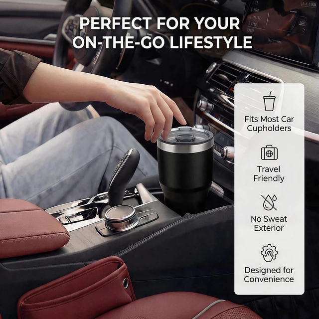 Alt view image 2 of 5 - Ozark Trail 32oz Stainless Steel Insulated Tumbler, Black