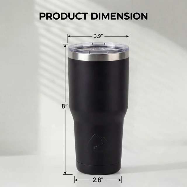 Alt view image 4 of 5 - Ozark Trail 32oz Stainless Steel Insulated Tumbler, Black