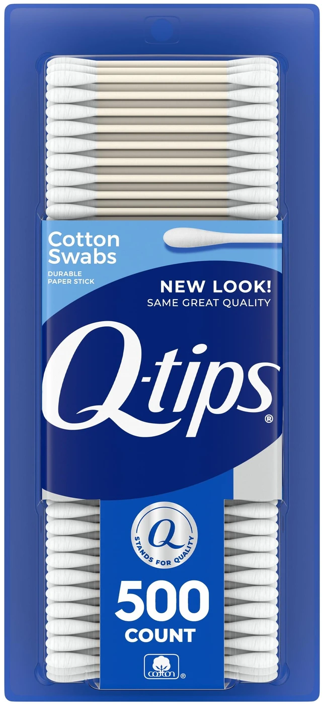 Alt view image 3 of 5 - Q-tips Original Cotton Swabs (2 Pack), 500 Count, 100% Cotton, for Home, First Aid & Beauty