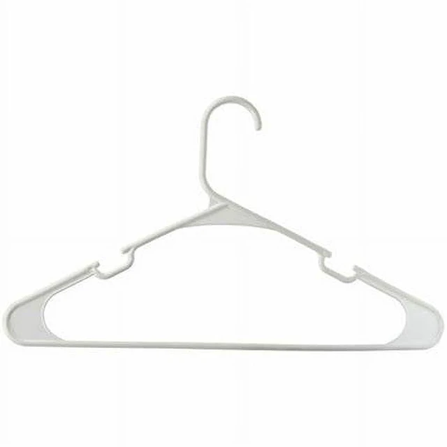 Alt view image 4 of 6 - Mainstays Plastic Clothes Hangers, 50-Count, White