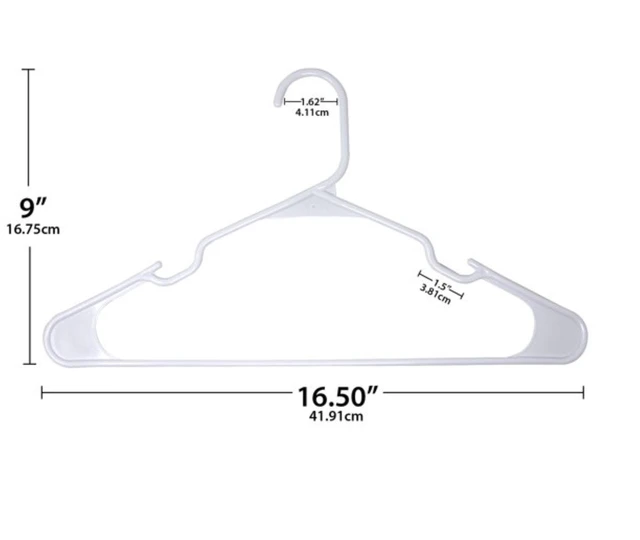 Alt view image 6 of 6 - Mainstays Plastic Clothes Hangers, 50-Count, White