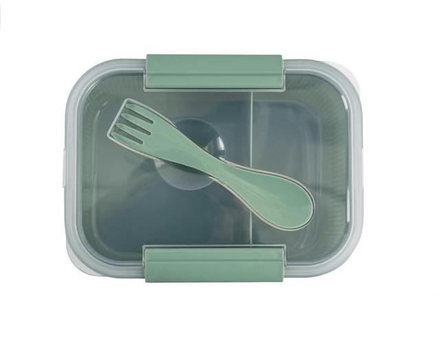 Alt view image 5 of 5 - Mainstays 42oz Rectangle Bento Food Storage Container, Green Sage