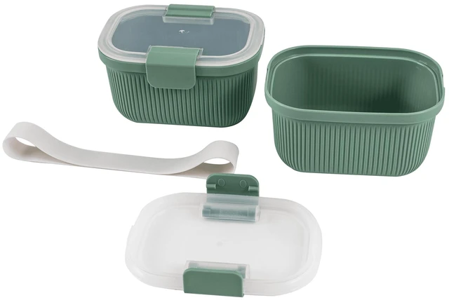 Alt view image 5 of 6 - Mainstays Plastic Bento Snack Container, 19oz, Rectangular, Green