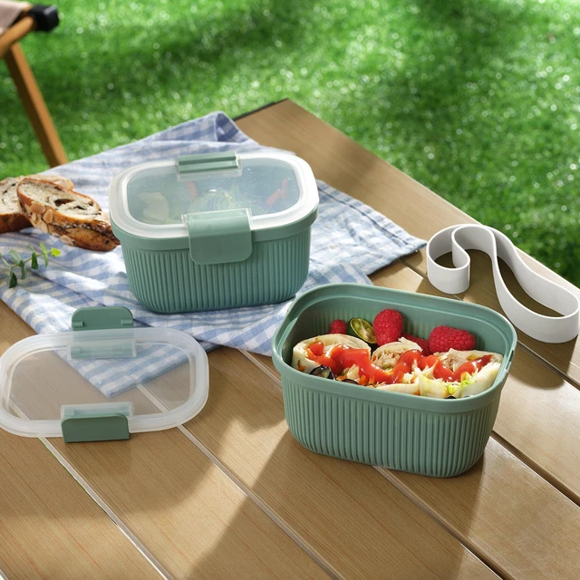 Alt view image 2 of 6 - Mainstays Plastic Bento Snack Container, 19oz, Rectangular, Green