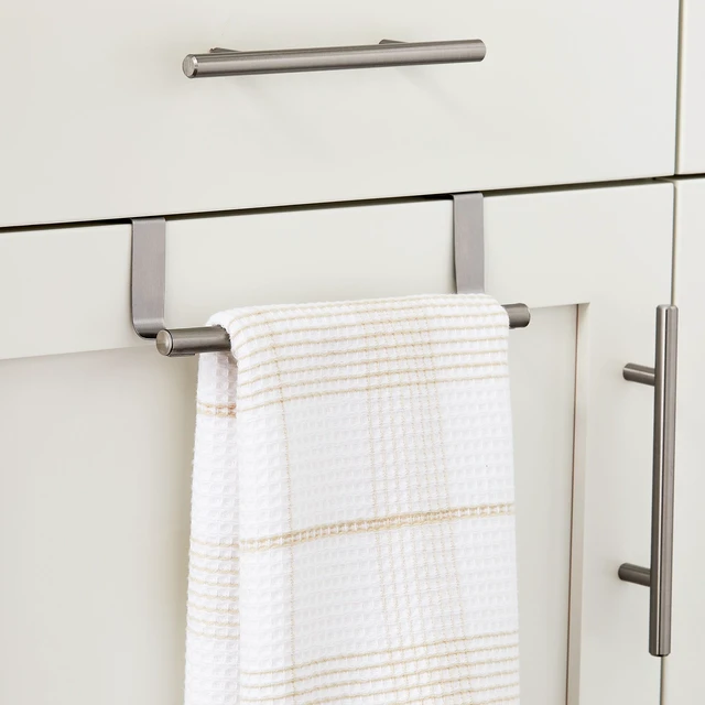 Alt view image 2 of 5 - Mainstays Stainless Steel Over the Cabinet Towel Holder, 9 Inch
