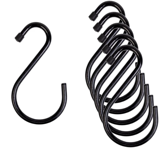 Main image of Mainstays Premium Steel Large Hooks with Rubber Gripped Finish for Closet Storage, 6 Pack