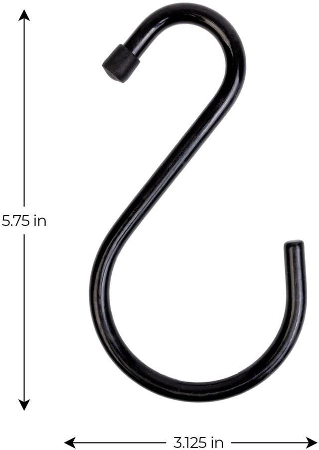 Alt view image 4 of 6 - Mainstays Premium Steel Large Hooks with Rubber Gripped Finish for Closet Storage, 6 Pack