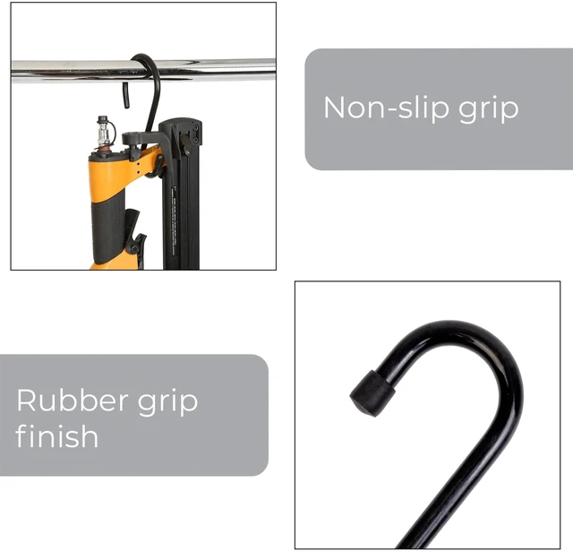 Alt view image 3 of 6 - Mainstays Premium Steel Large Hooks with Rubber Gripped Finish for Closet Storage, 6 Pack