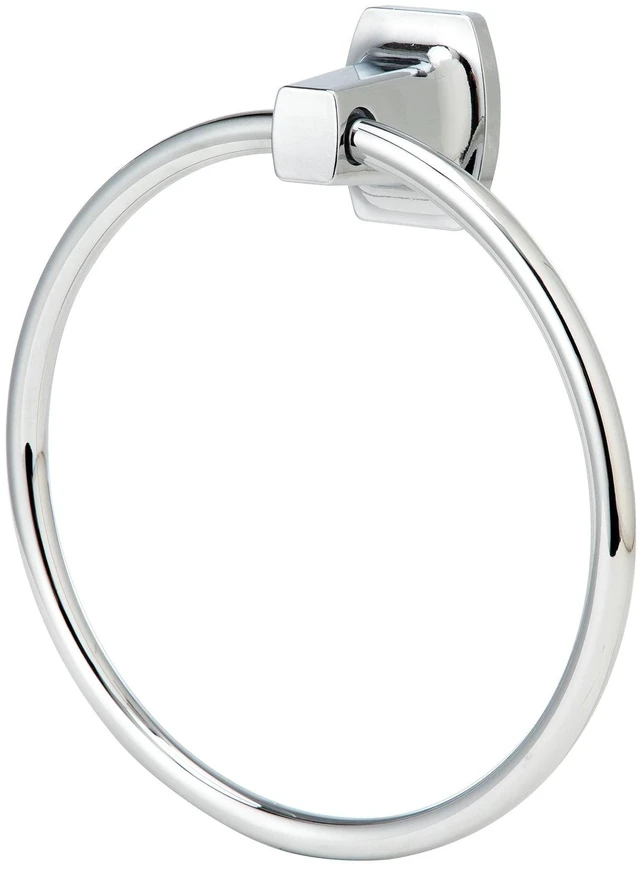 Main image of Mainstays 7.1-Inch Square Wall Mount Towel Ring Chrome Finish with Hardware