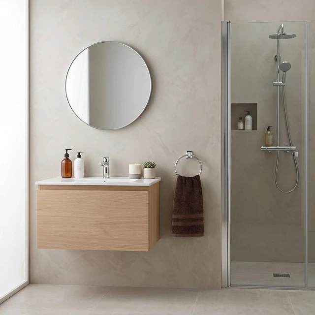 Alt view image 3 of 4 - Mainstays 7.1-Inch Square Wall Mount Towel Ring Chrome Finish with Hardware
