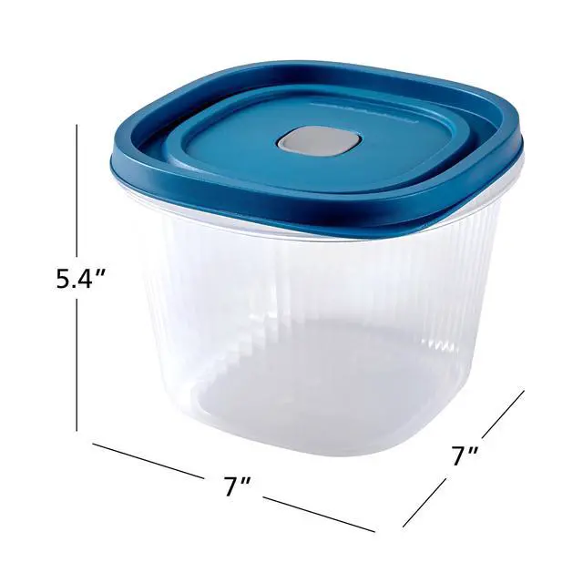 Alt view image 6 of 6 - Mainstays Deep Medium Square Plastic Reusable Food Storage Containers, 8.5 Cups, 3 Pack with Lids