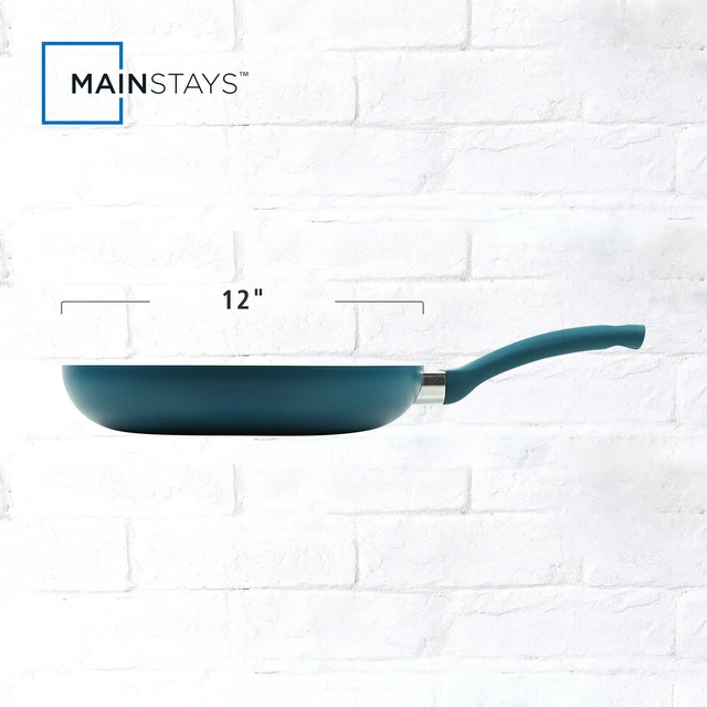 Alt view image 5 of 5 - Mainstays Classic Ceramic Nonstick Aluminum 12in Frypan, Blue