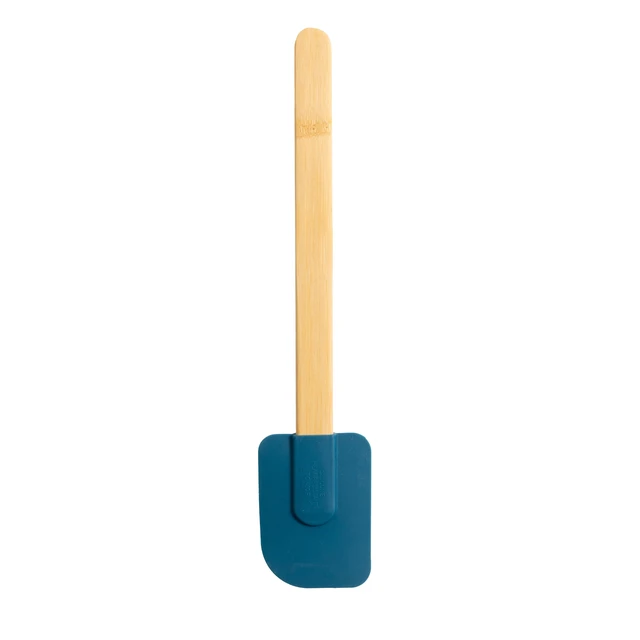 Alt view image 4 of 5 - Mainstays Colorful Silicone Spatulas 4-Piece Set with Bamboo Handles, Blue