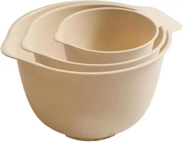 Alt view image 4 of 5 - Mainstays 3-Piece Mixing Bowl Set, 50% RPP, Recycled Material, 11.81in, Papyrus Beige