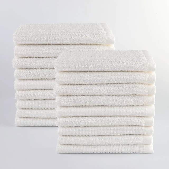 Alt view image 2 of 3 - Mainstays 18-Piece Kitchen Bar Mop Dishcloth Set, White