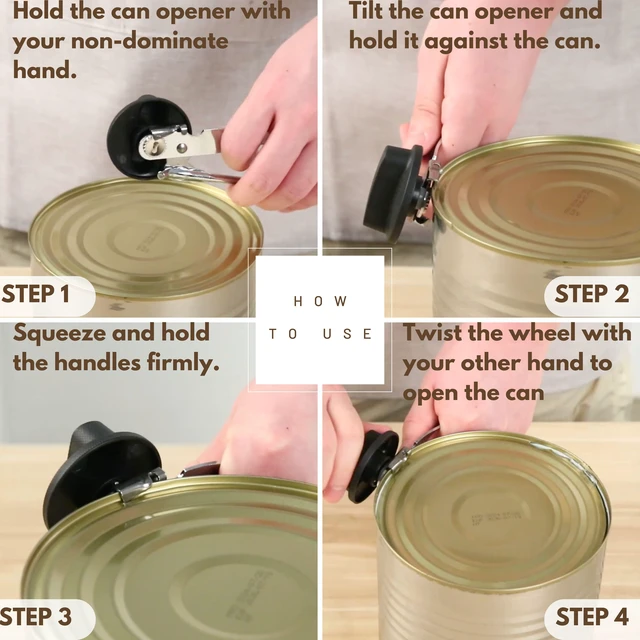 Alt view image 4 of 4 - Mainstays Stainless Steel Can Opener, 10 Pack, Black