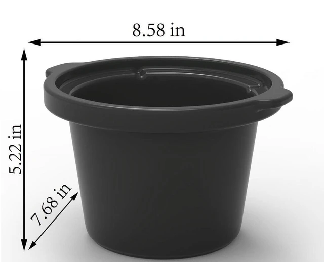 Alt view image 6 of 6 - Mainstays 2 Quart Round Slow Cooker with Matte Black Finish and Glass Lid