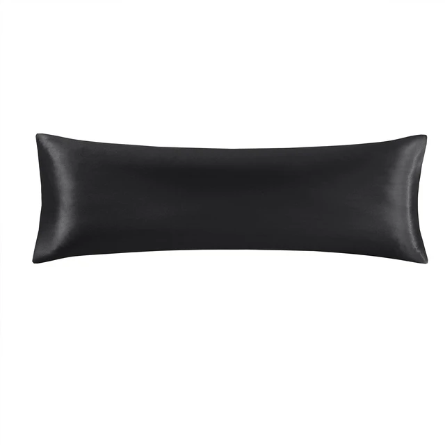 Main image of Mainstays Satin Body Pillowcase Classic Black Frizz Control & Cooling Comfort 1 Pack