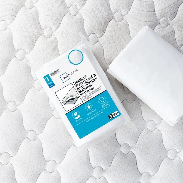 Alt view image 3 of 5 - Mainstays NexGen Waterproof Fitted Twin Mattress Protector