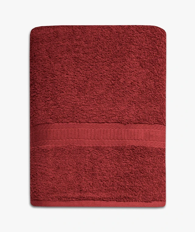 Main image of Mainstays Basic Bath Sheet, 100% Cotton, Red