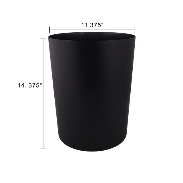 Alt view image 3 of 5 - Mainstays 5 Gallon Plastic Wastebasket, Open Top, Matte Black