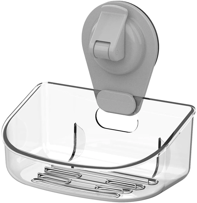 Alt view image 3 of 4 - Mainstays Wall-Mounted Suction Soap Dish, Clear, Easy Install, No Tools Needed