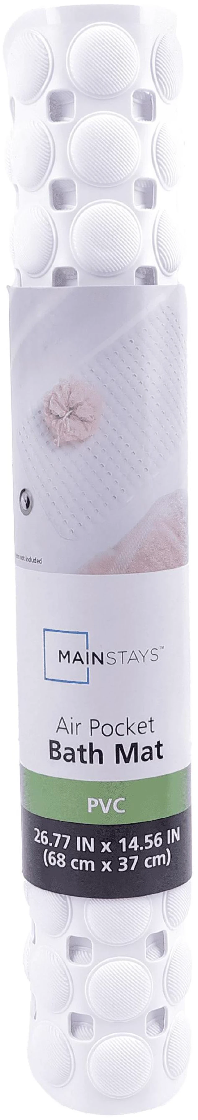 Main image of Mainstays Air Pocket Bubble Bath Mat, White, 14.56in x 26.5in