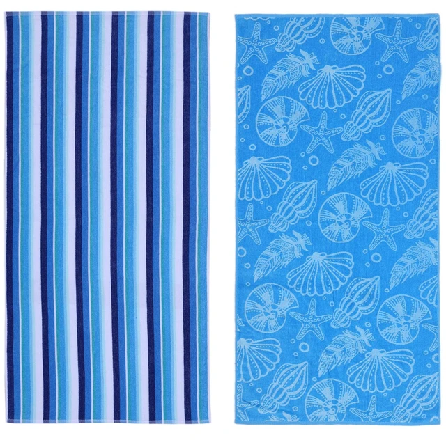 Main image of Mainstays Blue Beach Towels (2 Count)