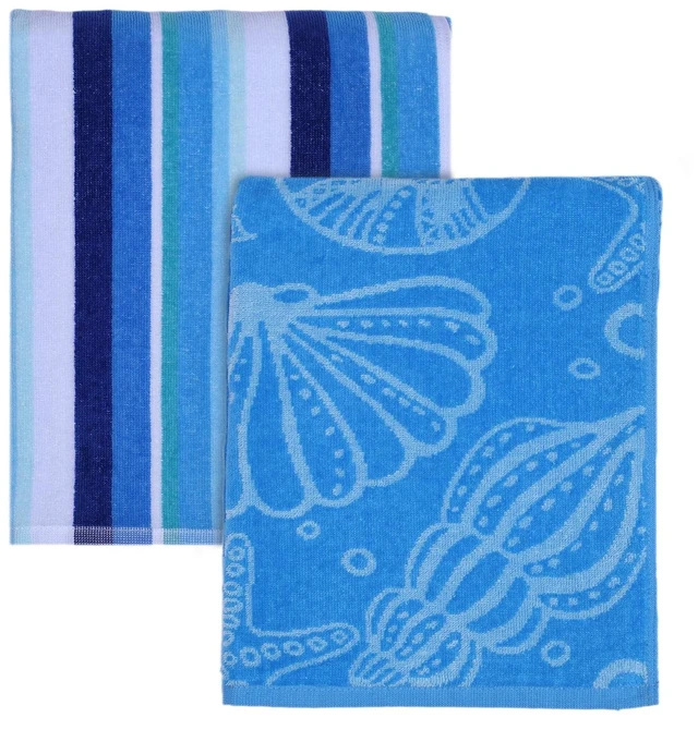Alt view image 4 of 6 - Mainstays Blue Beach Towels (2 Count)