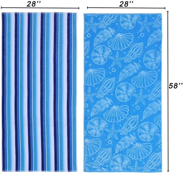 Alt view image 6 of 6 - Mainstays Blue Beach Towels (2 Count)