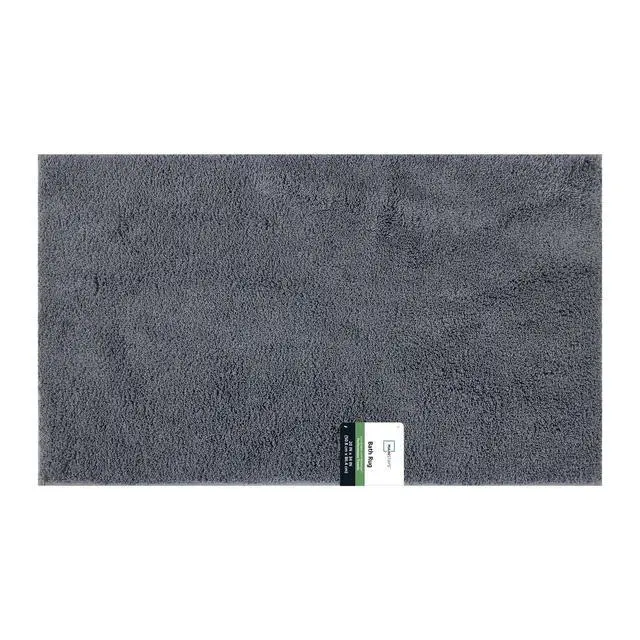 Alt view image 4 of 5 - Mainstays Performance Recycled Polyester Bath Rug, Soothing Grey, 20in x 34in