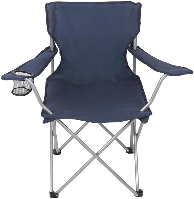 Main image of Ozark Trail Quad Folding Camp Chair with Cup Holder, Dark Blue