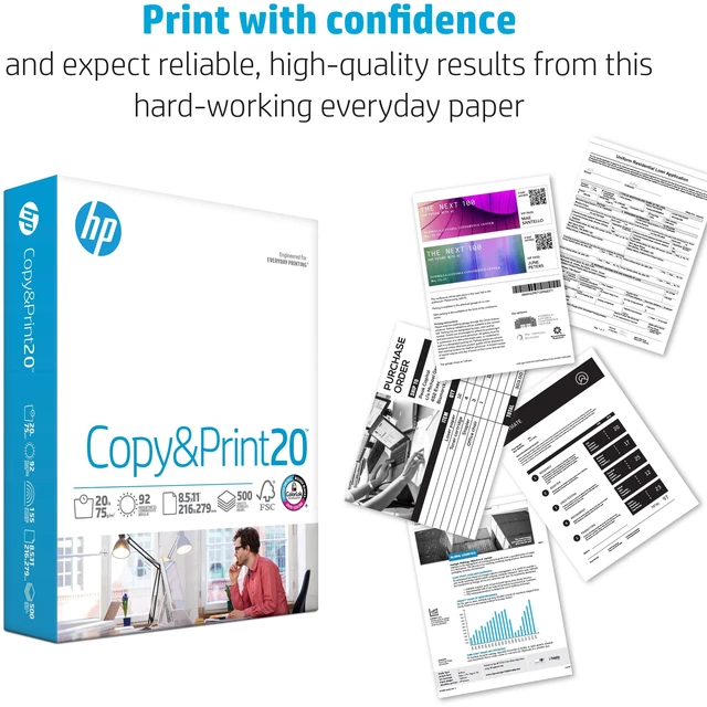 Alt view image 3 of 5 - HP Copy & Print 20lb Paper, 8.5 x 11, 1 Ream (500 Sheets)