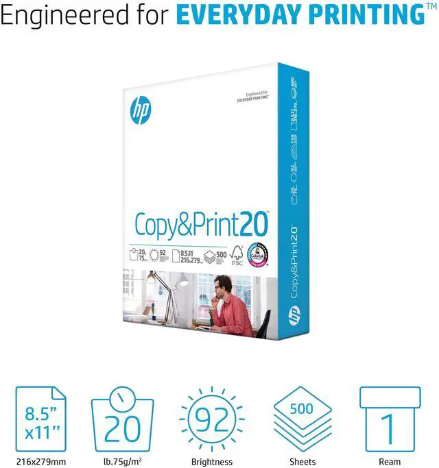 Alt view image 5 of 5 - HP Copy & Print 20lb Paper, 8.5 x 11, 1 Ream (500 Sheets)