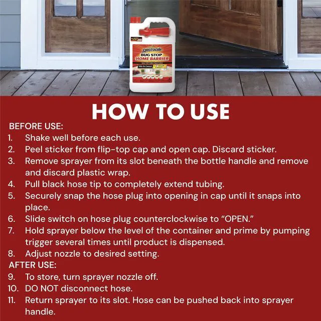 Alt view image 5 of 5 - Spectracide Bug Stop Home Barrier Ready-to-Use Indoor Plus Outdoor Insect Control 1Gal