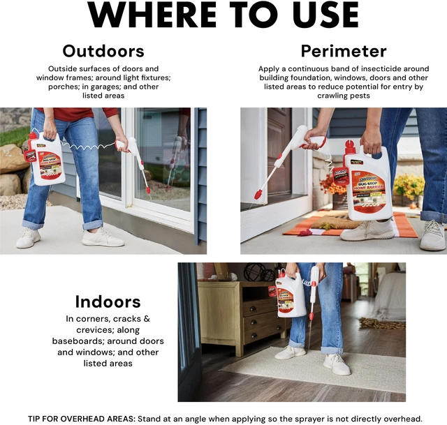 Alt view image 4 of 5 - Spectracide Bug Stop Home Barrier Ready-to-Use Indoor Plus Outdoor Insect Control 1Gal
