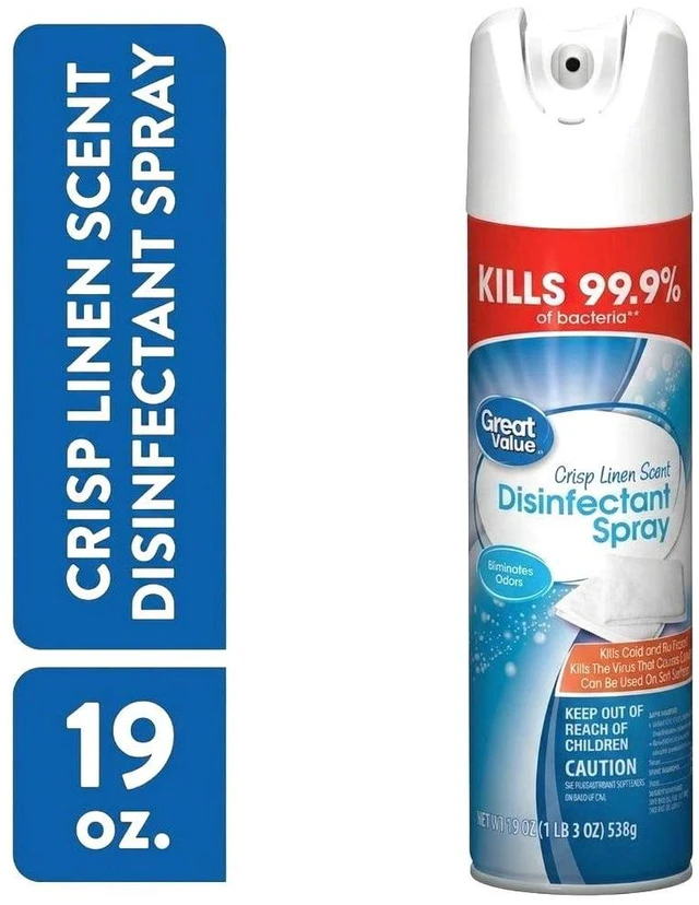 Main image of Great Value Disinfectant Spray, 19 oz, Crisp Linen Scent