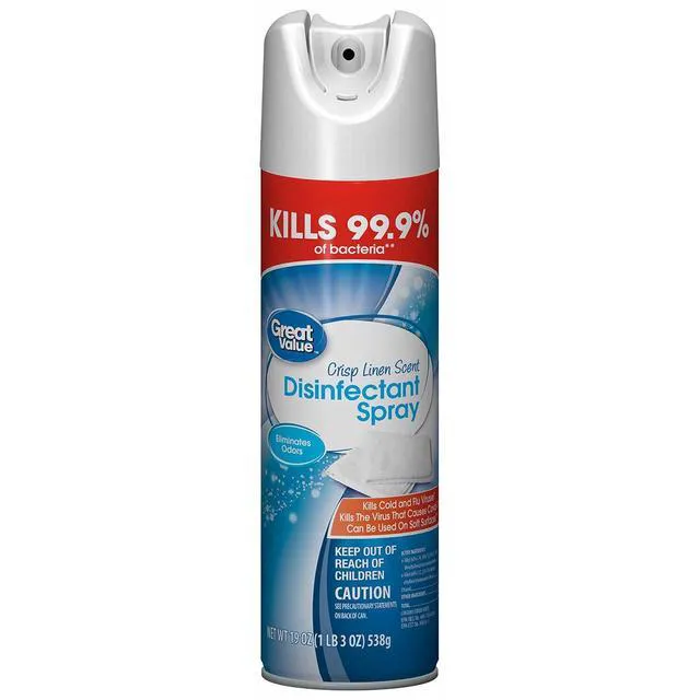 Alt view image 2 of 6 - Great Value Disinfectant Spray, 19 oz, Crisp Linen Scent