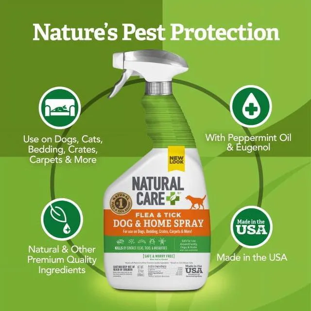 Alt view image 5 of 5 - Natural Care Flea and Tick Repellent Spray 32oz for Dogs and Home
