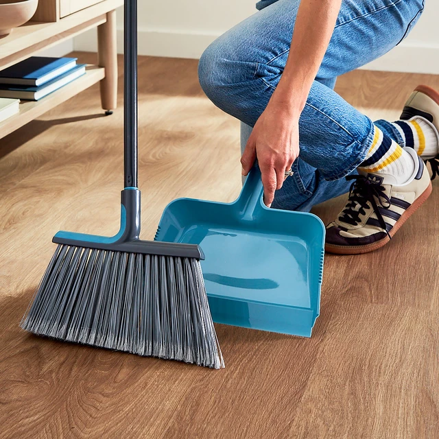 Alt view image 5 of 5 - Great Value Angle Broom and Dustpan Set
