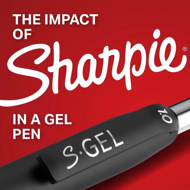 Alt view image 5 of 6 - Sharpie S-Gel Gel Pens, Medium Point (0.7mm), Black Ink, 4 Count