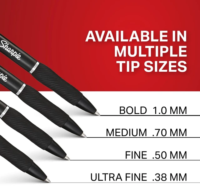 Alt view image 4 of 5 - Sharpie S-Gel Pens 0.5mm Point Size, Black Gel Ink, 4-Pack