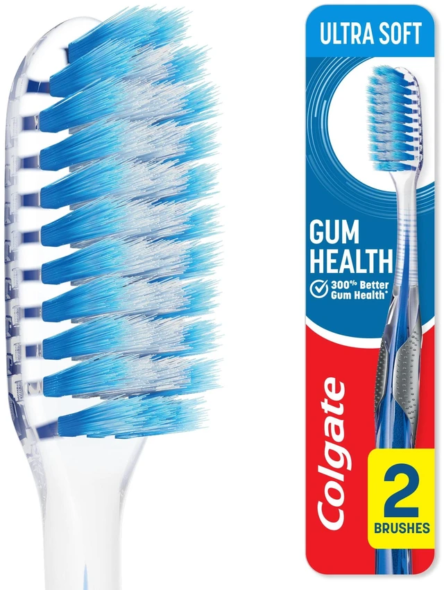 Main image of Colgate Gum Health Toothbrush, Ultra Soft, 2 Pack