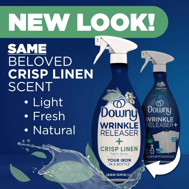 Alt view image 5 of 5 - Downy Wrinkle Releaser, Crisp Linen Scent, Fabric Refresher Spray, 33.8 fl oz