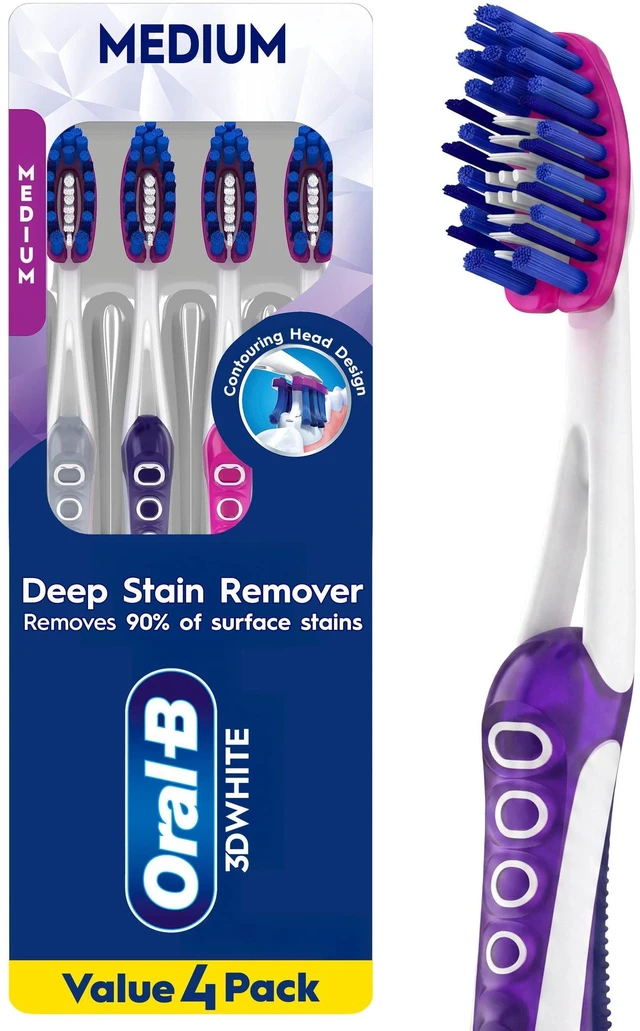 Main image of Oral-B Pro Whitening Medium Toothbrush, 4 Count